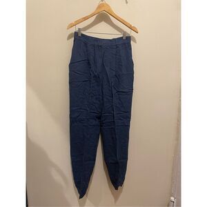 Vintage jay peters 90s 80s blue trouser pleated loose pants size 8
